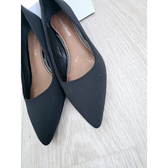 Donald J Pliner Black Pointed Toe Kitten Heel Slip On Womens Shoes 6.5 - Picture 6 of 11